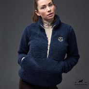 Equipage Joelle Teddy Fleece Trøje M. 1/2 Lynlås - Navy